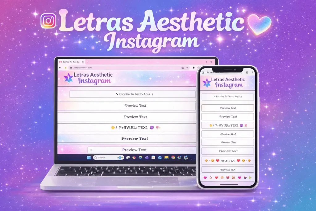 Letras Aesthetic Instagram