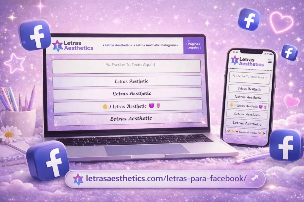 Letras para Facebook